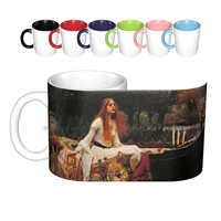 the lady of shallot john william waterhouse ceramic mugs coffee cups milk tea mug original famous painter artist artistic known