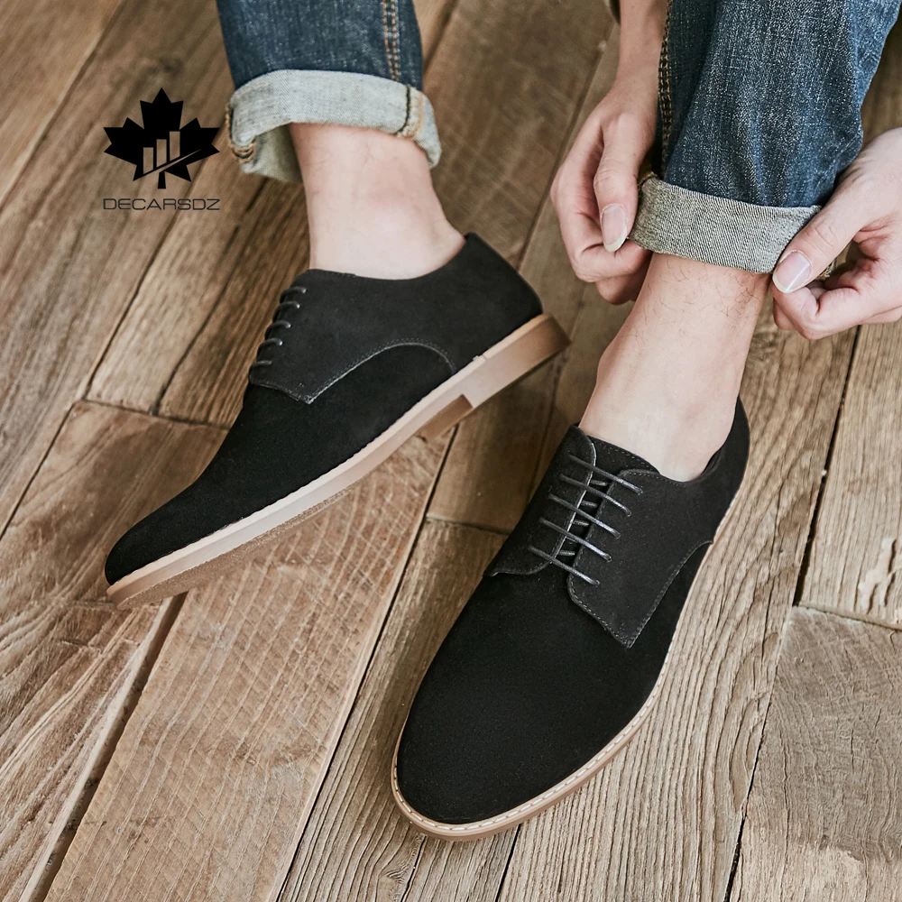 Новинка 2020 Черная мужская повседневная обувь Мужская модная замшевая офисная