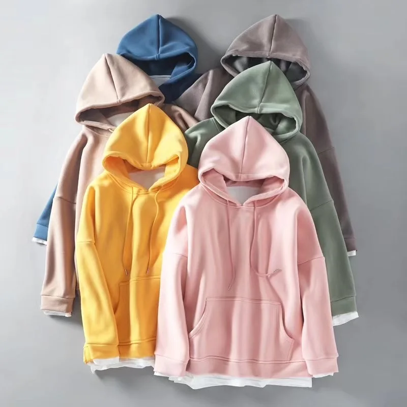

Streetwear Autumn Loose Casual Hooded Sweatshirt women 2020 Winter Women thick fleece 90% cotton sweatshirt hoodies sweatshirt