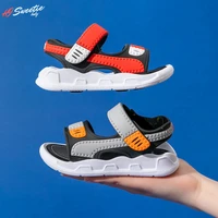 childrens baotou sandals korean version of non slip soft bottom velcro small medium and big boys beach shoes baby sandals