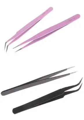 1 шт. Изогнутый пинцет из нержавеющей стали|Пинцеты для бровей| |