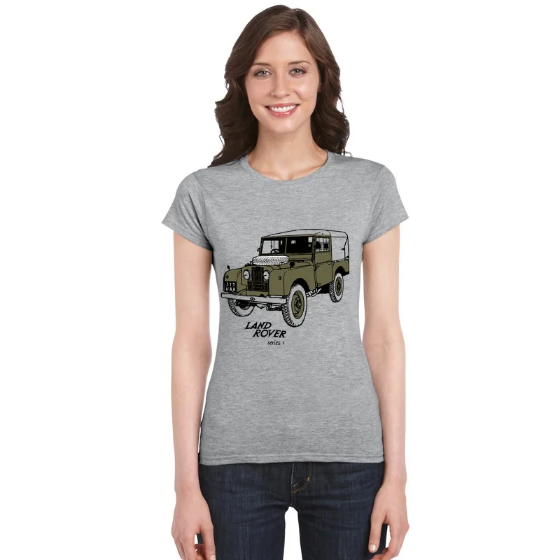 Женские топы футболки Land Car Rover 90 совершенно совершенные для спортзала женские