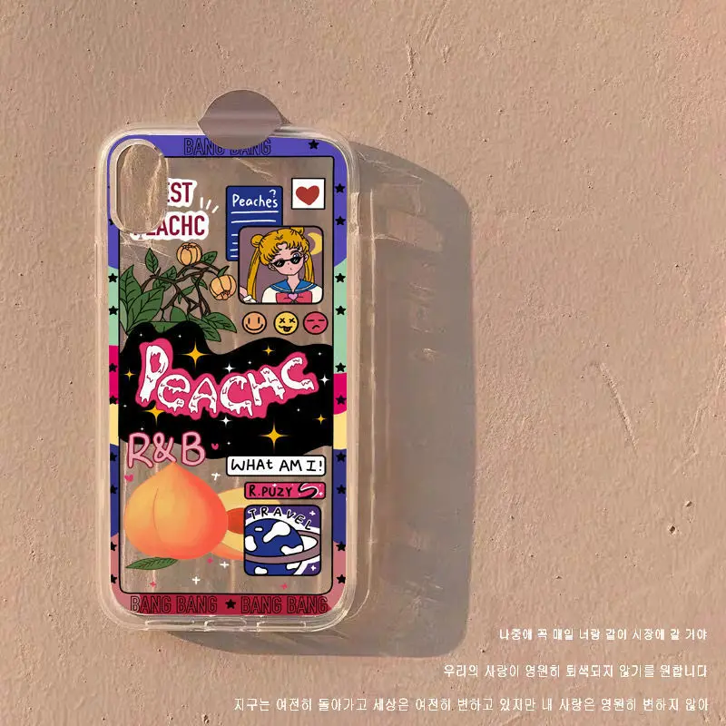 Хит продаж прозрачный мягкий чехол для телефона милый корейский граффити iPhone 11 12