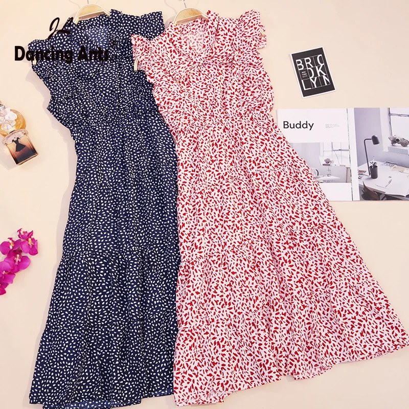 Женское ТРАПЕЦИЕВИДНОЕ ПЛАТЬЕ С V образным вырезом без рукавов с высокой талией