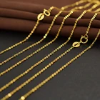 Ожерелье MIQIAO из настоящего 18-каратного золота, Классическая дизайнерская цепочка о, однотонная цепочка AU750 для женщин, изящная Подарочная бижутерия, NE002