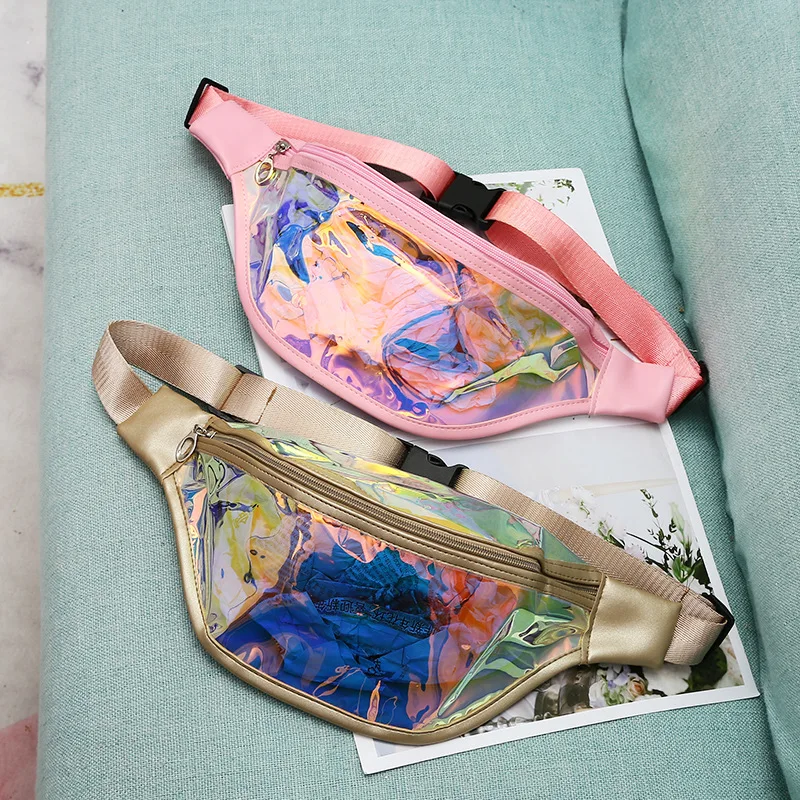 Новая женская поясная сумка с лазером прозрачная Модный женский