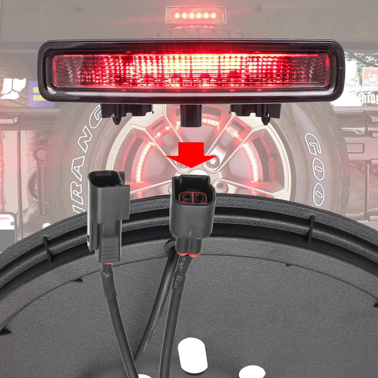 Запасной стоп-сигнал для шин фасветильник колеса третий стоп светильник Wrangler