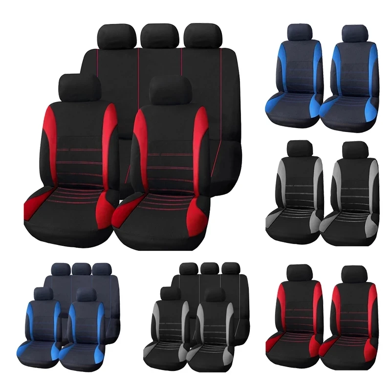 Aimaao 2/4/9 Pcs Universal Car Seat Covers Set Auto Styling Interior Accessories For VW Nissan Qashqai J11 Mazda 3 Bk 6 Alfa
