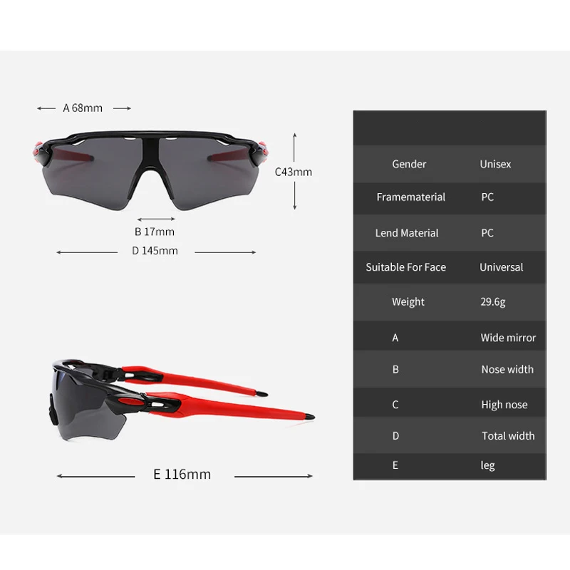 

2021 Cycling Sunglasses Fishing Glasses Night Vision Goggles Bicycle Wind Mirror Sports Sunglasses Men and Women Trendy