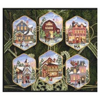 top quality lovely hot sell counted cross stitch kit christmas village ornament dim 08785