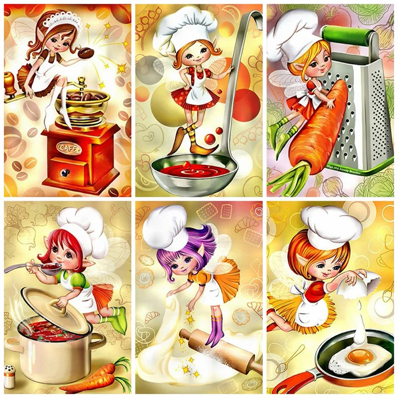 

Алмазная картина 5D «сделай сам», мультяшный Набор для творчества, украшение для дома, полное сверление, круглая вышивка, картина