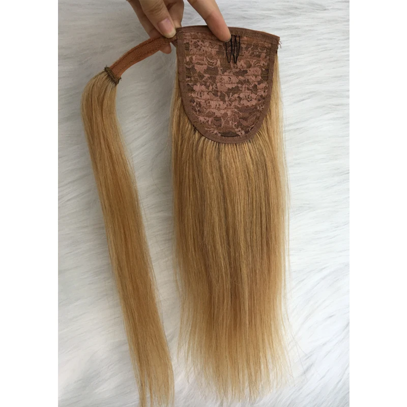 

MRS HAIR Ponytail #27 Honey Brown 100% Human Hair Extensions 14inches 35cm 60Grams