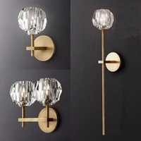 american rh lustre crystal g9 led wall lamp living room gold wall scones led indoor lighting lamp fixtures for bed side
