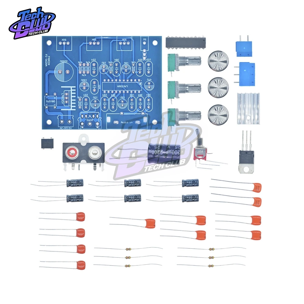 LM1036N Высокая Температура регулятор громкости комплект DIY Набор LM1036 DC тональный