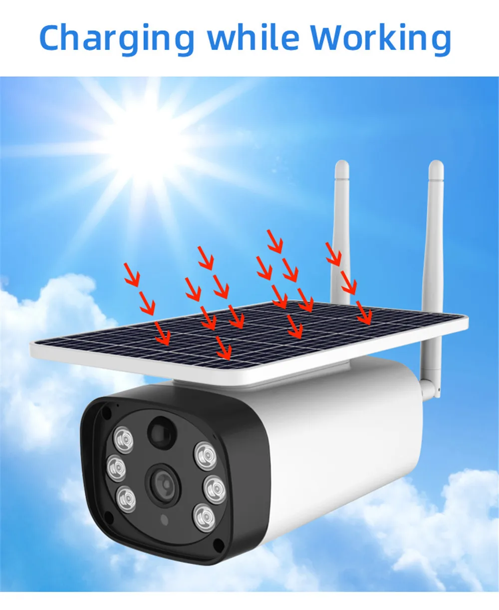 4g солнечная энергия/цилиндрическая камера видеонаблюдения Starlight IR vision 4g беспроводные камеры видеонаблюдения аккумуляторная батарея 4g камеры безопасности
