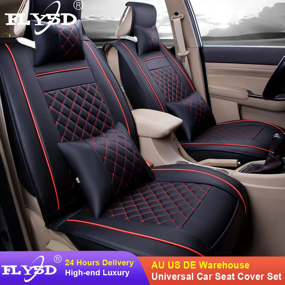 Полный комплект кожаных чехлов на автомобильные сиденья высокого качества для