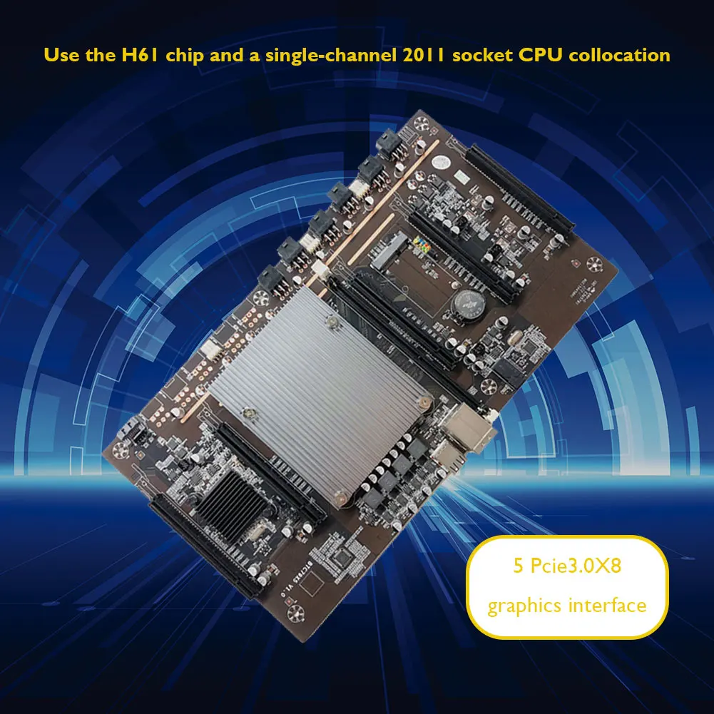 Набор материнской платы X79 BTC для майнинга 5x PCI Express 3 0 8X графическая карта DDR3 2620 Pin