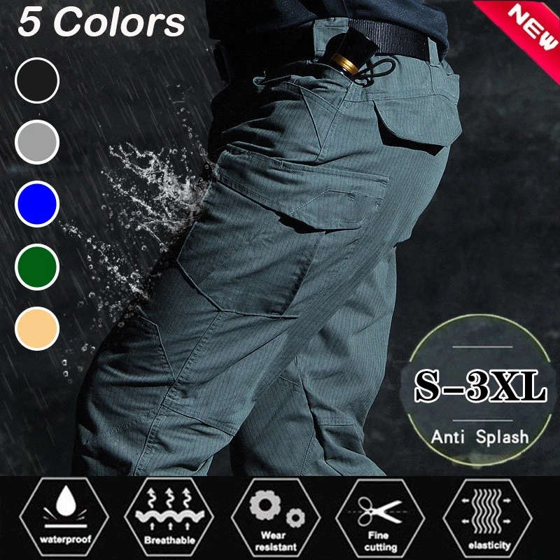 

Men Casual Cargo Pants Classic Outdoor Hiking Trekking Trousers Army Tactical Jogger Quick-drying Military Multi-pocket Uniform