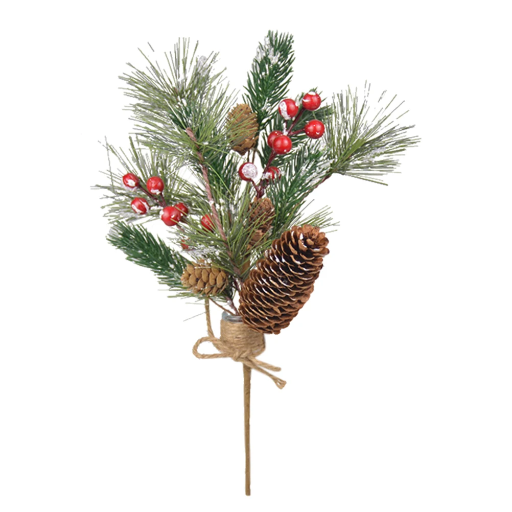 Сосновое игольчатое растение с конусом ягодный искусственный поддельные цветы