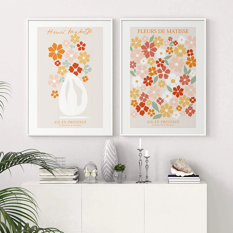 Настенное искусство Анри Матисс цветочная ваза галерея цветочный рынок выставка