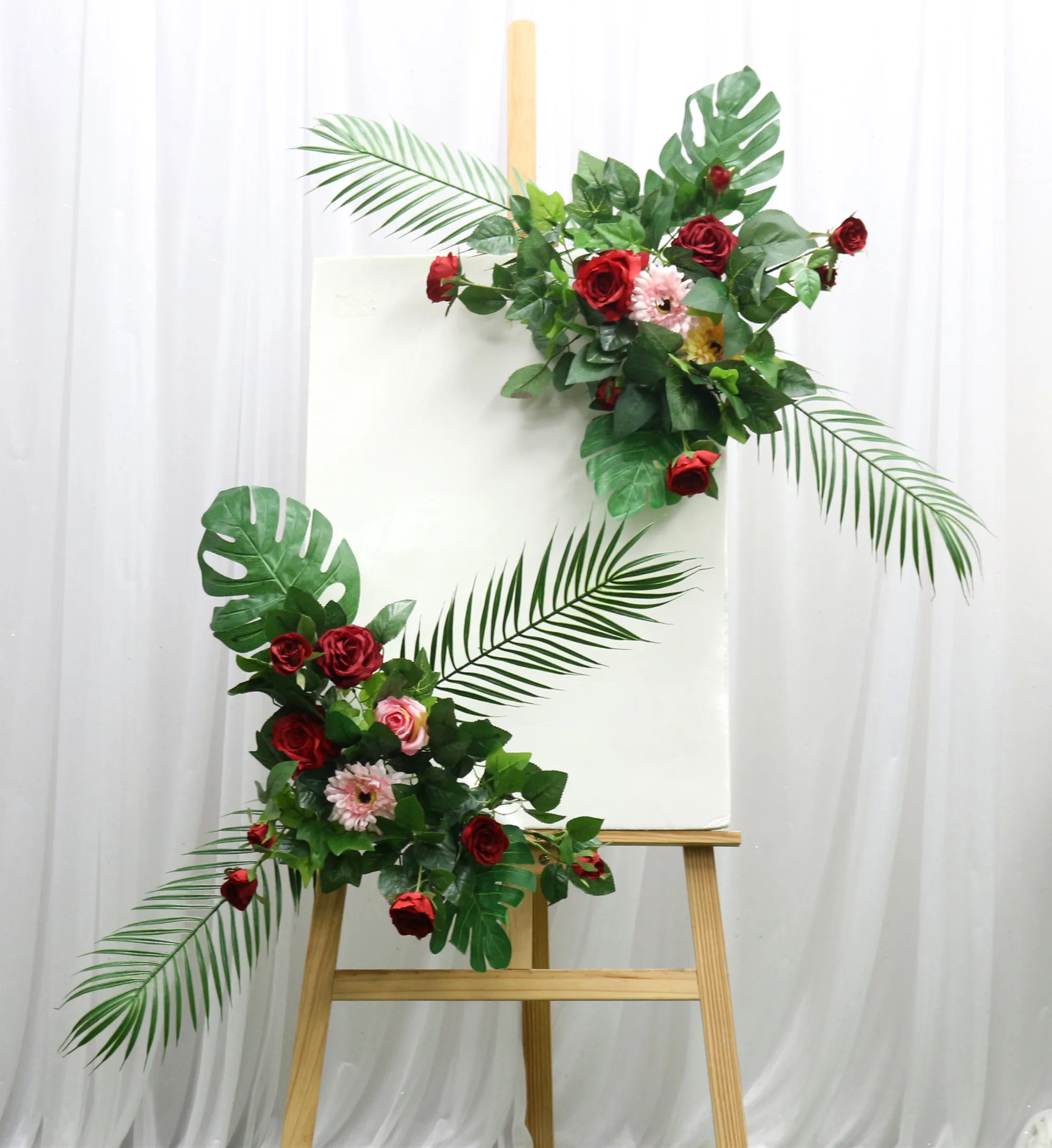 DIY Свадебные реквизиты Добро пожаловать карты цветы отель знак воды креативный знак Цветочный декор дорога свинец Флорес искусственный цветок настенный шар