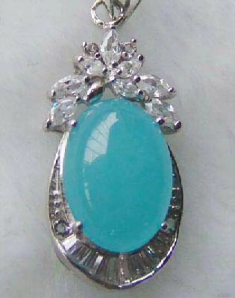 

Lady Pendant Jade Crystal Necklace Charm Party Jewelry