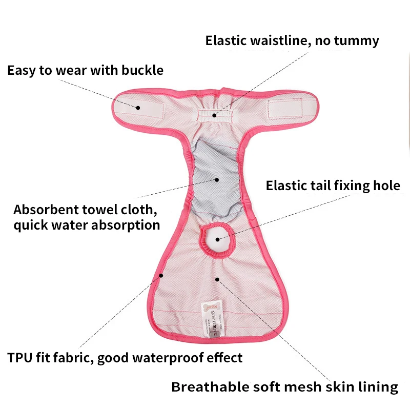 Женские подгузники Нижнее Белье Товары для домашних собак Моющиеся Многоразовые