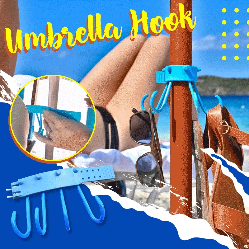 

1Pc Beach Umbrella Hanging Hook 4 Prongs Adjustable Size For Hanging Towels Clothes Sundries Organization Rack Dropshipping