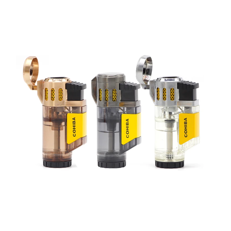 COHIBA многоразовая сигара легче чем газ бутан прикуриватель 3 фонарь Зажигалка