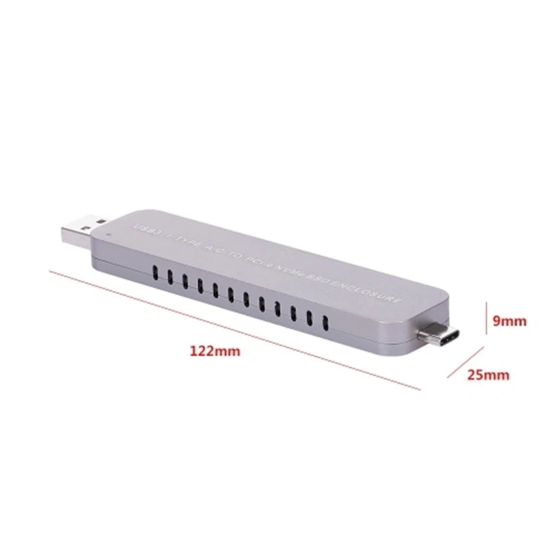 USB 3 1 тип A/C для PCI E NVMe M.2 SSD корпус адаптер карта портативный жесткий диск Корпус Plug
