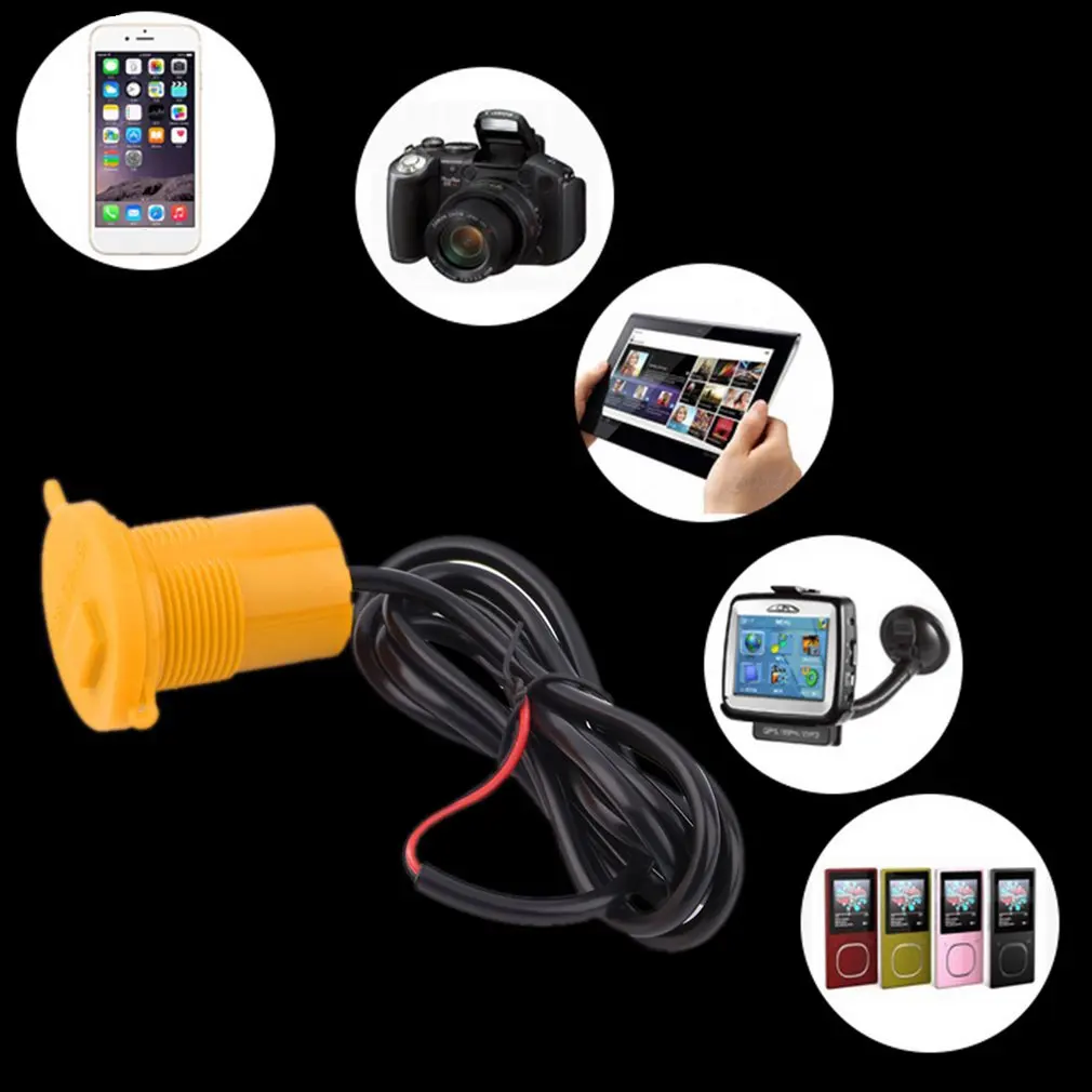 Новый 12 В USB мотоцикл питания зарядное устройство водонепроницаемый Зарядка порт