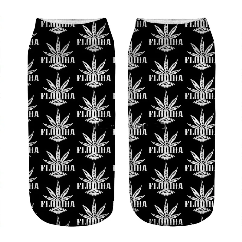 

2021 Women's socks kawaii USA Florida Medical Printed Socks Woman harajuku Happy Funny Novelty cute girl gift Socks for women