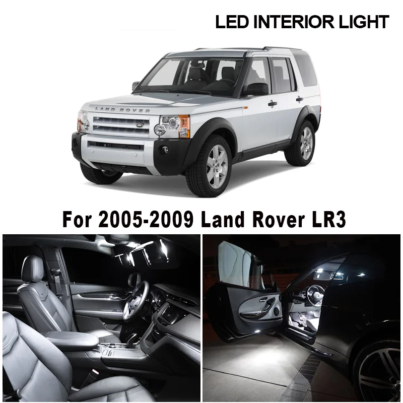 

14 шт., автомобильные лампы для внутреннего освещения Land Rover LR3