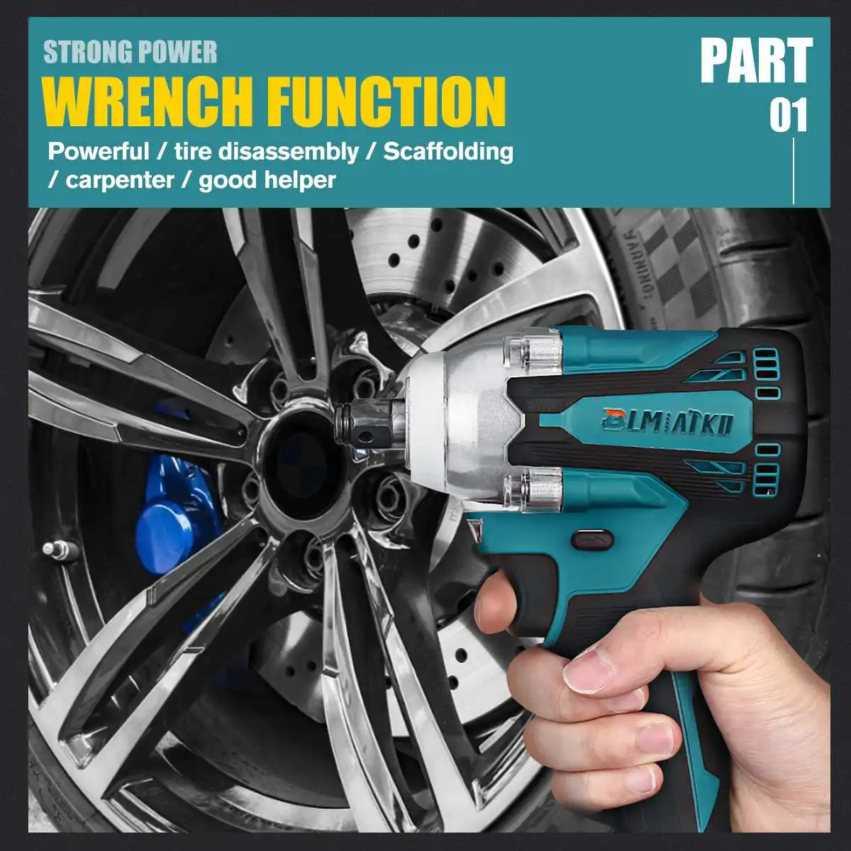 2 In 1 18V Brushless Wrench Cordless Electric Screwdriver Impact Torque 1/2inch for Makita Battery | Инструменты