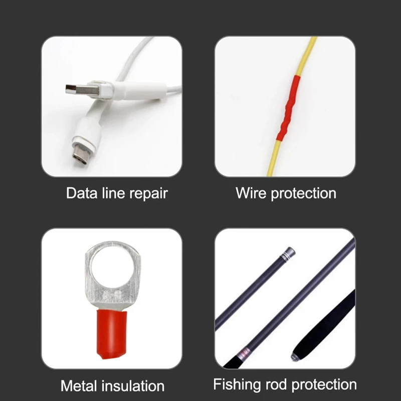 Термоусадочная трубка 3:1 прозрачная 1 м/лот клеевая с двойными стенками диаметр 6/2