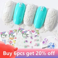 3d embossed nails decals nail art stickers butterfly flower leaves nail decorations designs water decals nail tattoo accessories