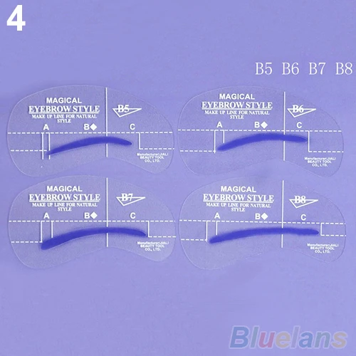 4 стиля трафарет для создания макияжа инструменты красивых бровей | Красота и