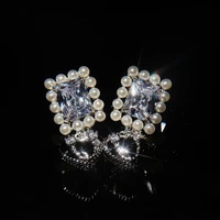 vintage s925 silver heart shaped pearl earrings earrings earrings long earrings jewelry wholesale
