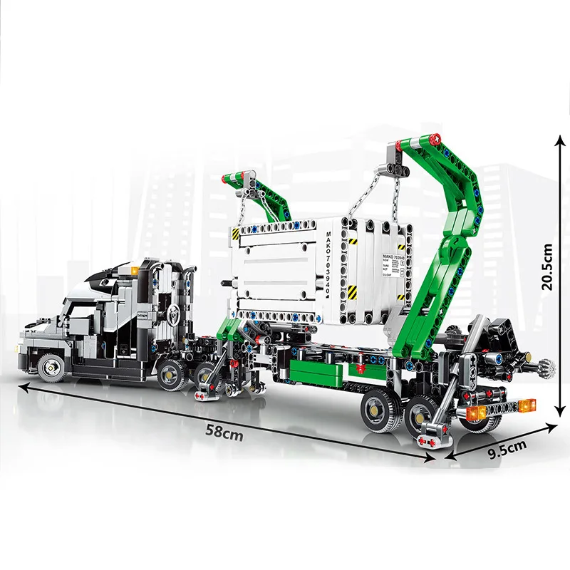 1202pcs Technic Car the City Mack Container Truck Vehicle Building Blocks Bricks Model Set Legoness Educational Toy for Children | Игрушки и