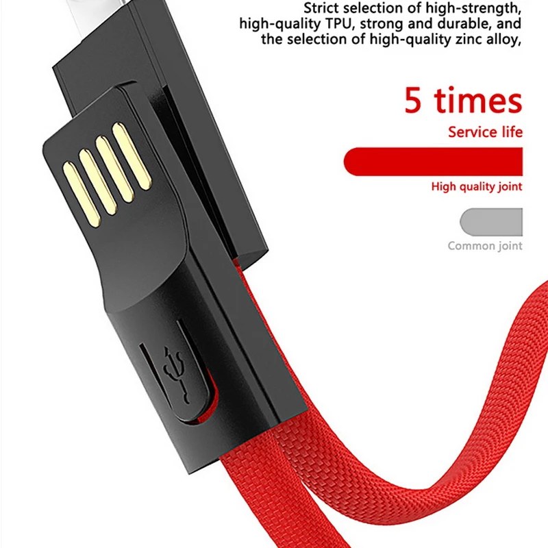 Новый портативный брелок USB кабель для iPhone Micro Type C 8 контактный зарядный
