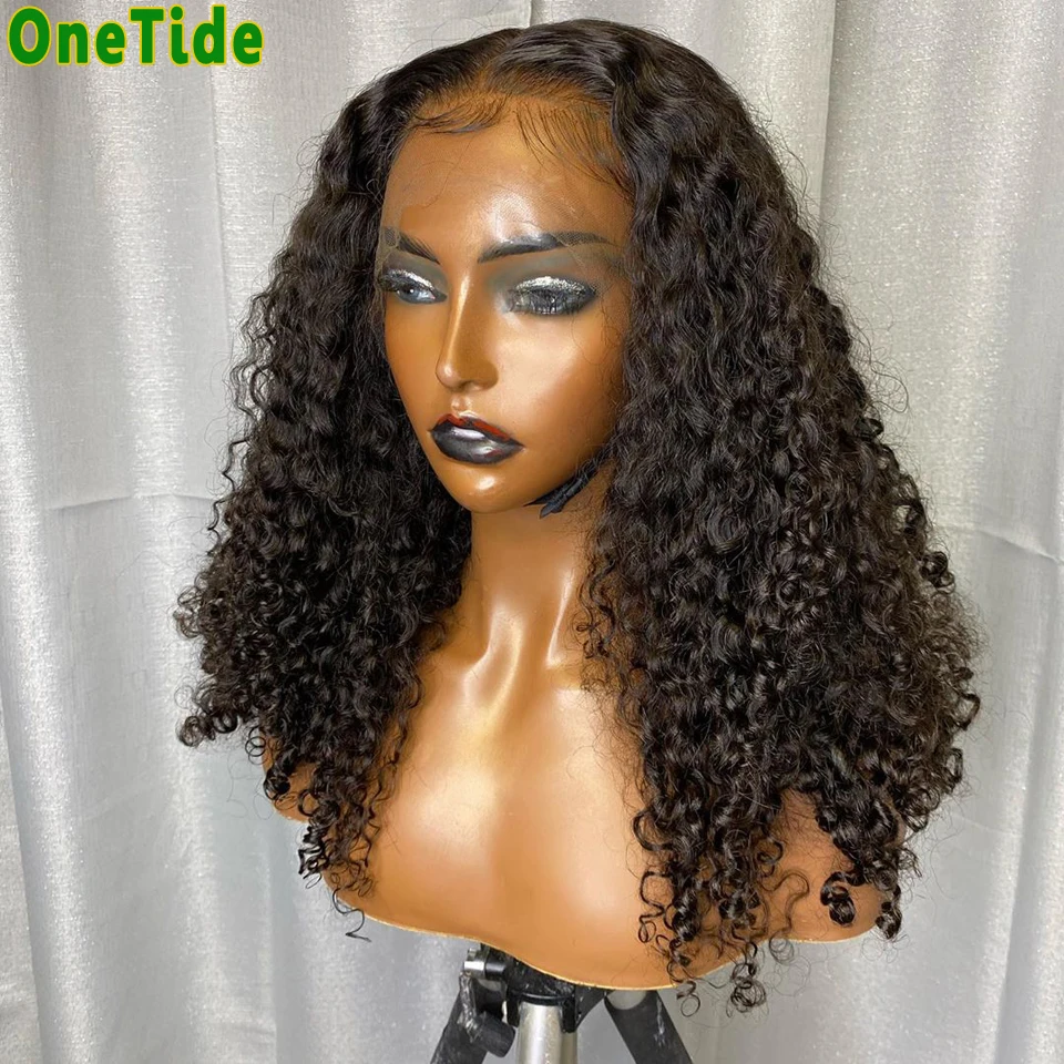 30 Inch Afro Kinky Curly Lace Front Wig Pre Plucked Curly Deep Wave Lace Frontal Closure Wig Brazilian Human Hair Wigs For Women