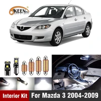 8pcs white canbus led lamp car bulbs interior package kit for mazda 3 2004 2009 map dome trunk plate light