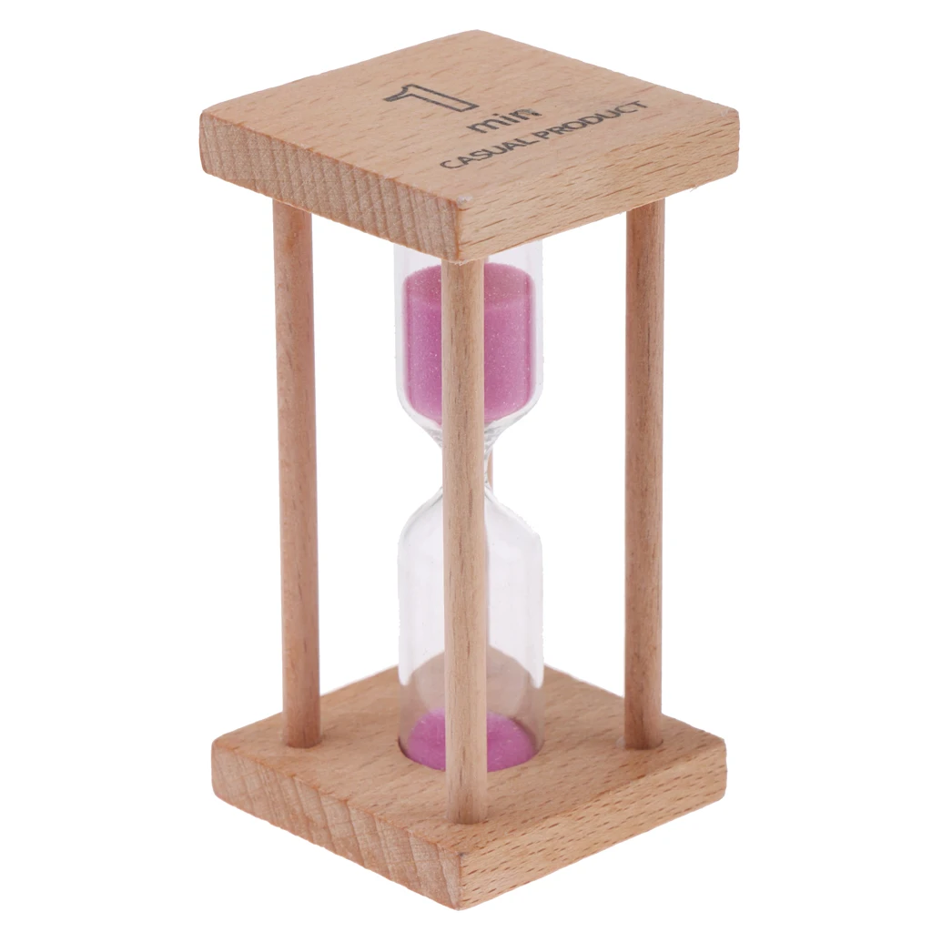

1 Min Wooden Sandglass Hourglass Sand Timer For Classroom Teaching -