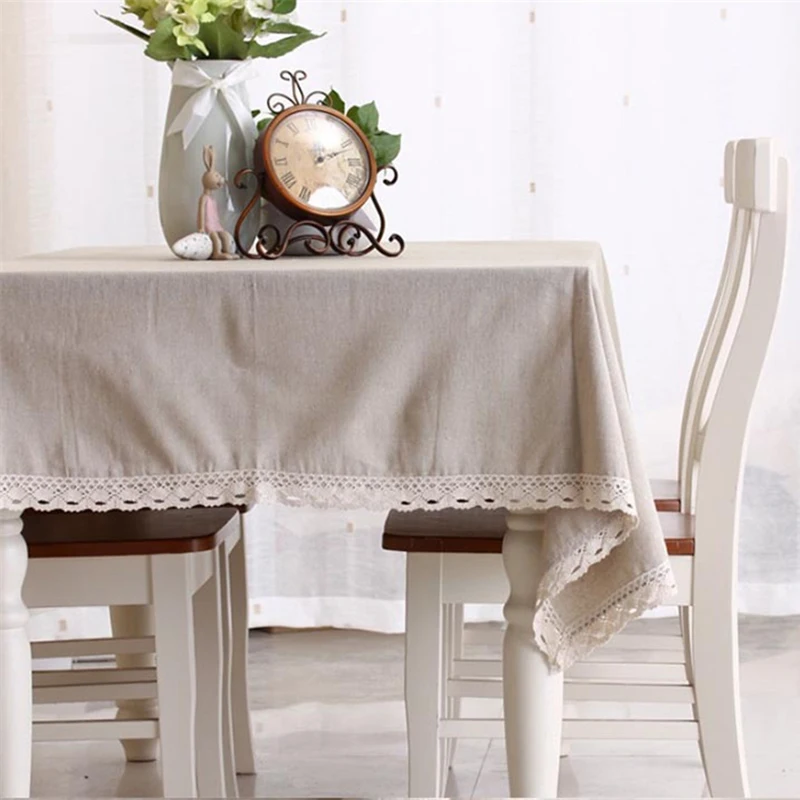 Однотонная простая льняная скатерть высокого качества японская столешница для