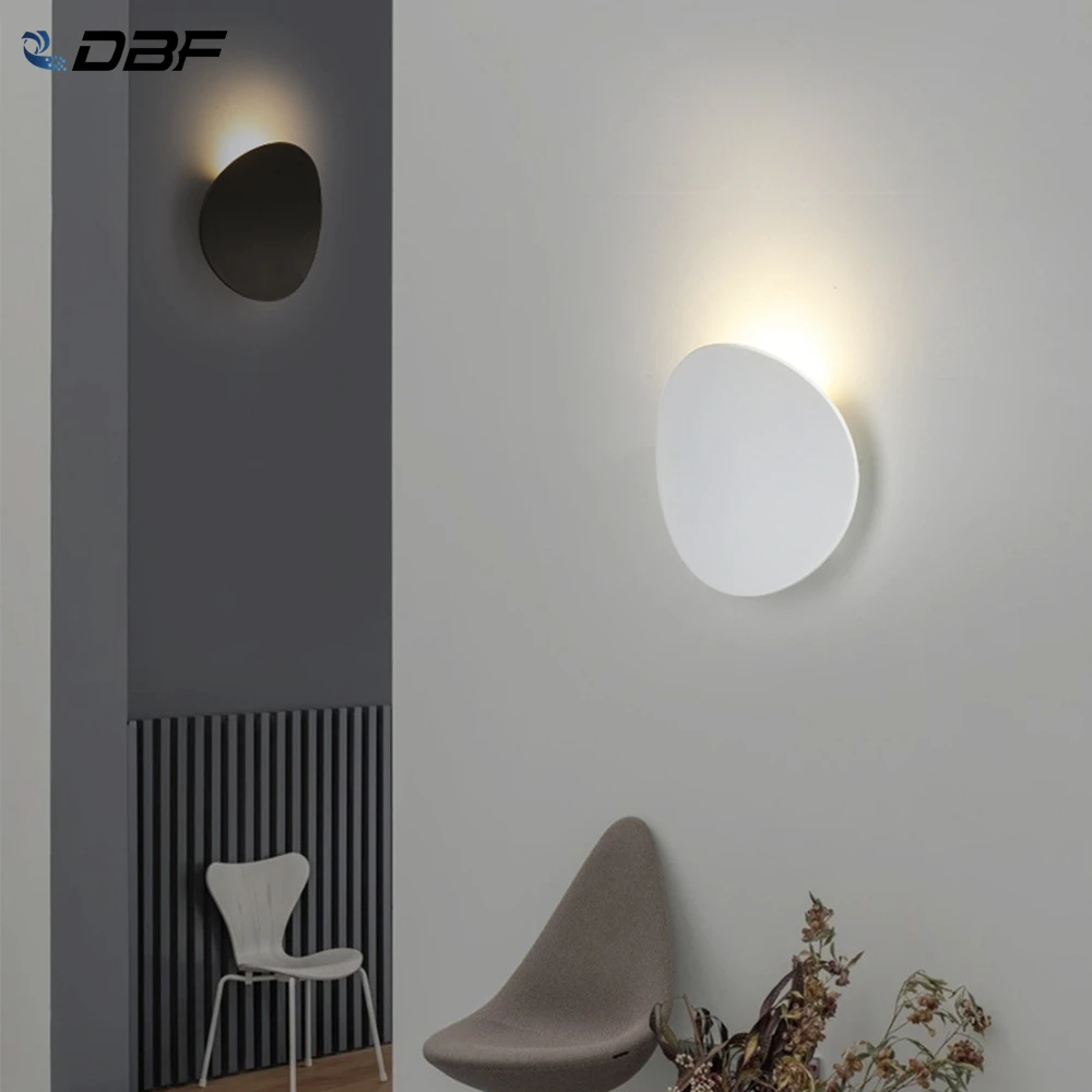 

[DBF]Nordic Minimalist Wall Lamp Bedroom Bedside Lamp White Living room Background Wall Staircase Decoration Light High CRI 90Ra
