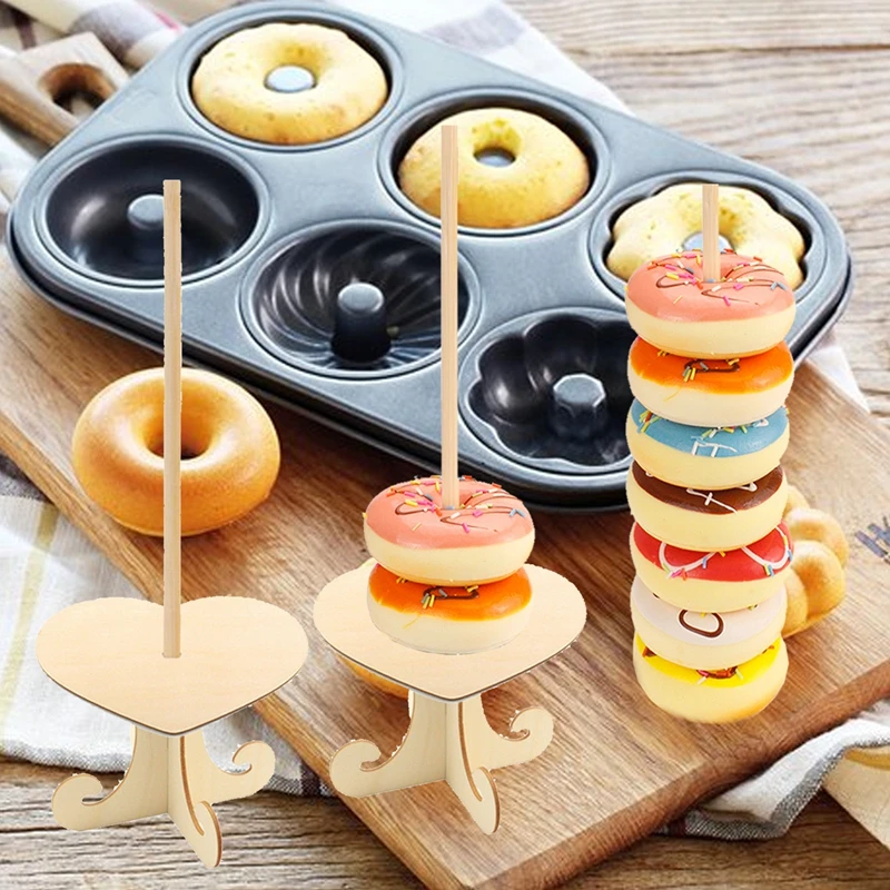 Деревянная подставка для пончиков мешки десертов держатель витрин на свадьбу