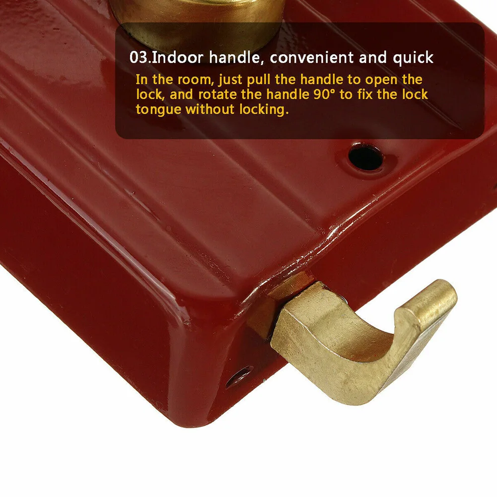 

Heavy Duty Lock Security Door Lock Dead Bolt Lock with 3 Keys for Front Door Home Security Lock Protection Home Accessory SP99