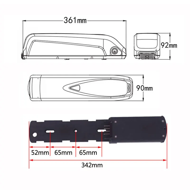 Электрический велосипед аккумулятор для е байка Коробка Чехол хайлон SSE 046 вниз