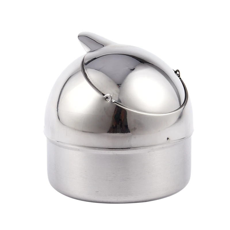 Металлический цилиндр Пепельница для сигарет и сигар Серебряный тон | Дом сад