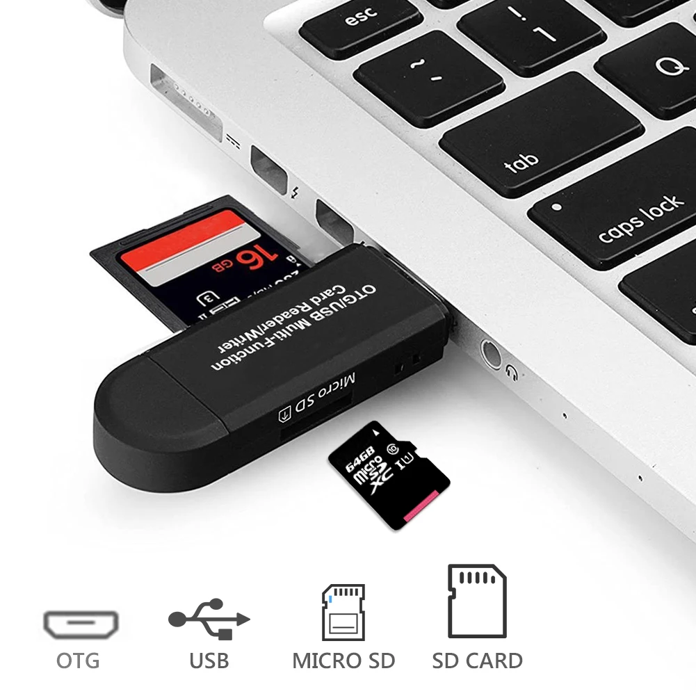 Micro USB OTG 2 в 1 0 адаптер SD кардридер для TF SDXC SDHC MMC Android телефон планшетный ПК карты